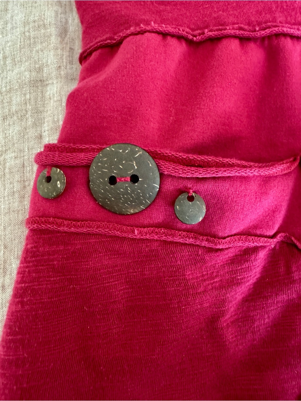 neon buddha Raspberry Button-Front Long Knit Jacket - Picture 7 of 9